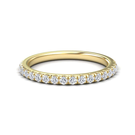 White Diamond Half Eternity Wedding Band - Avantika