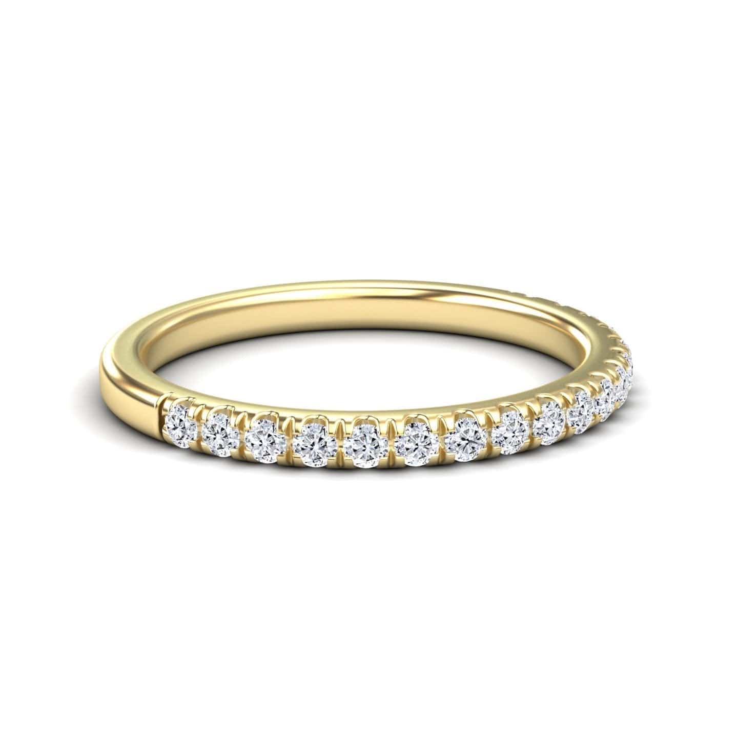 White Diamond Half Eternity Wedding Band - Avantika