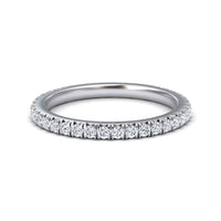 White Diamond Classic Three-Quarter Wedding Band - Rupal