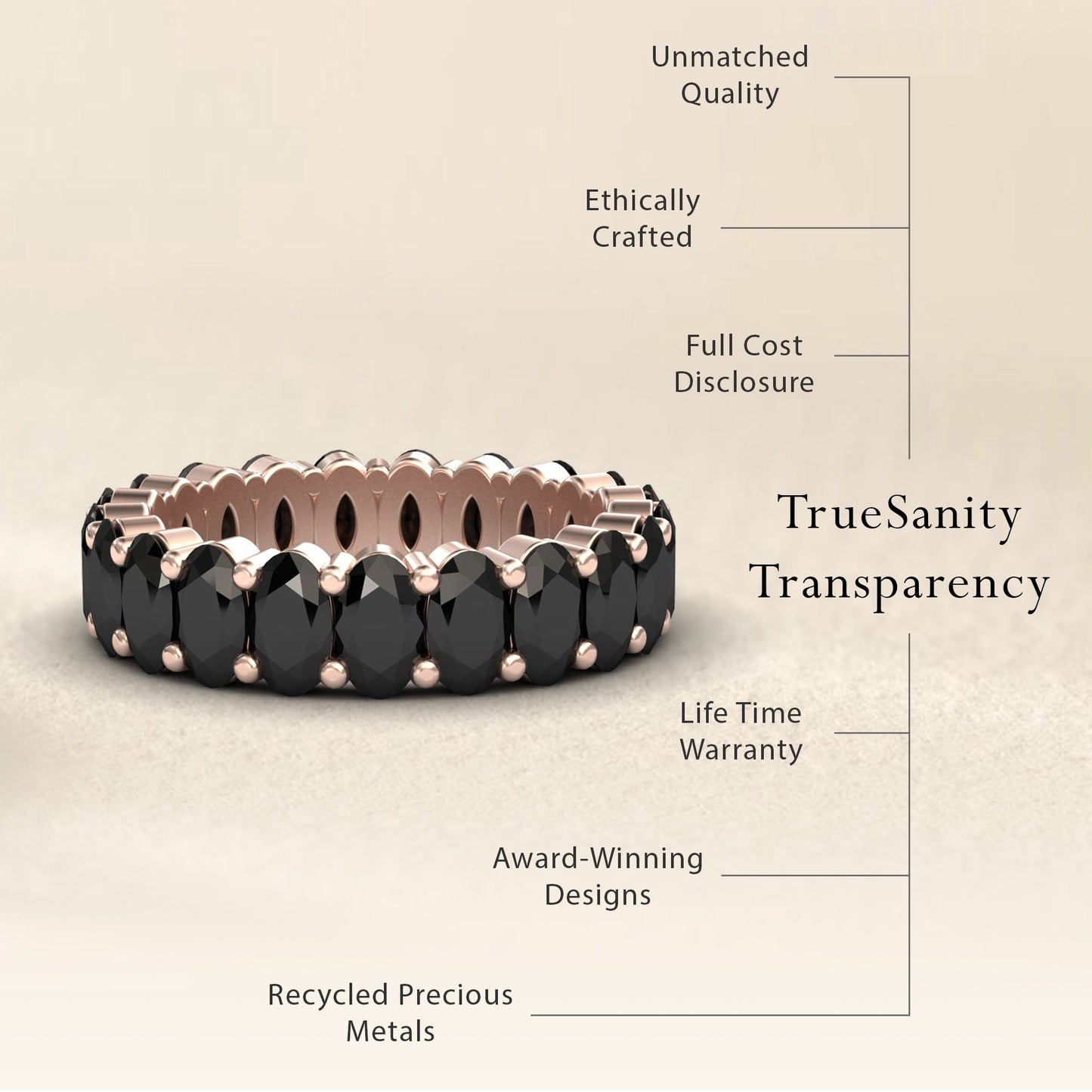 Black Diamond Full Eternity Band - Diana