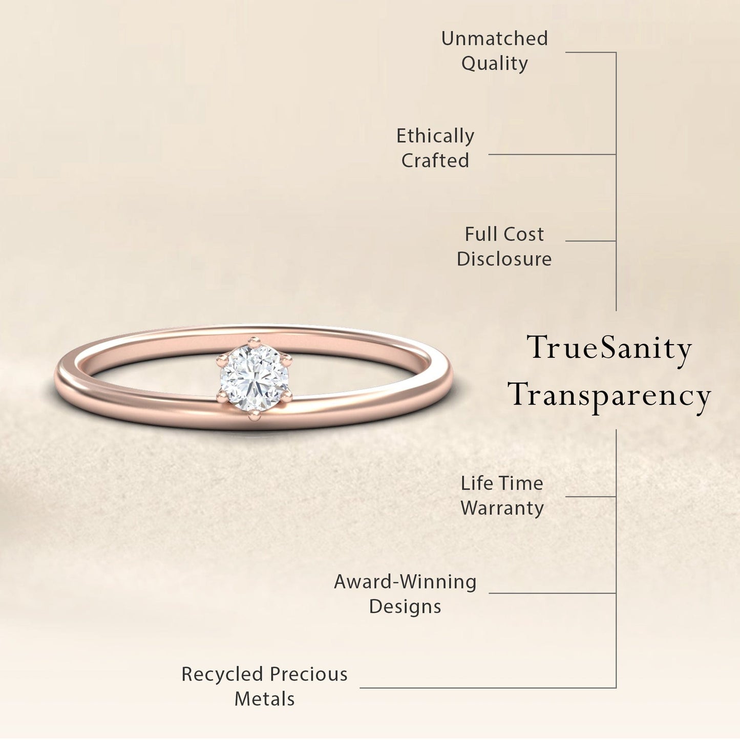 Diamond Solitaire Petite Ring - Faria