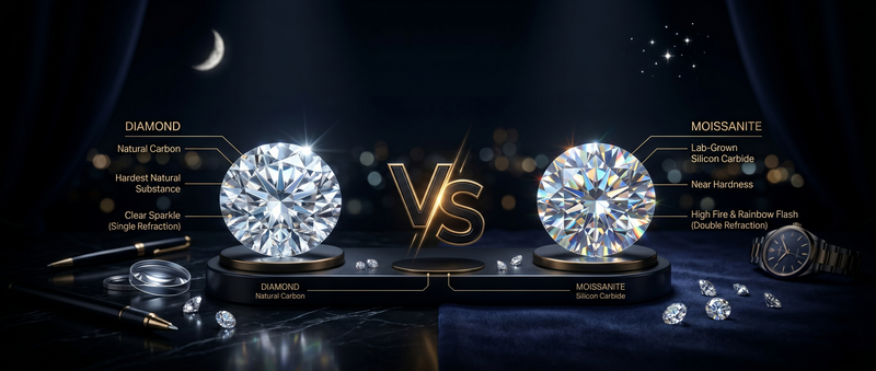 Diamond vs Moissanite: Complete 2026 Comparison Guide