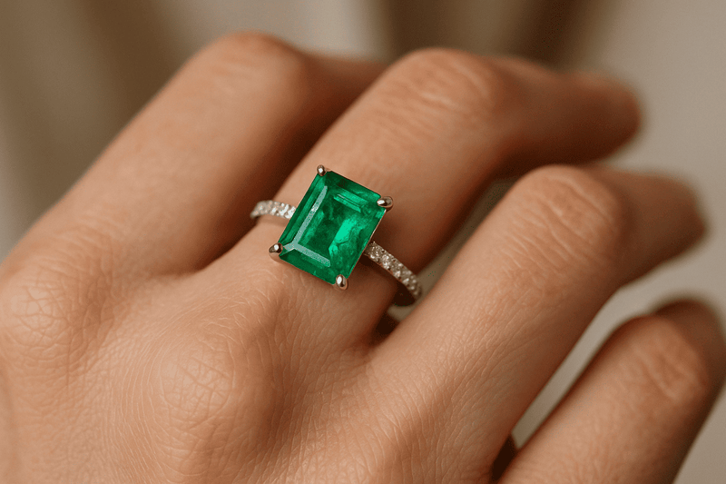 Emerald Engagement Ring