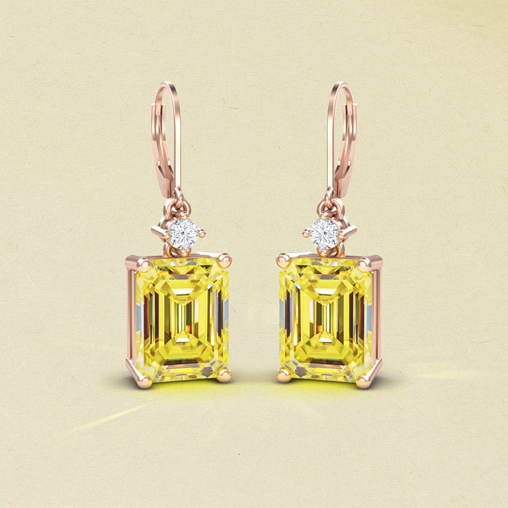 Yellow Diamond Earrings