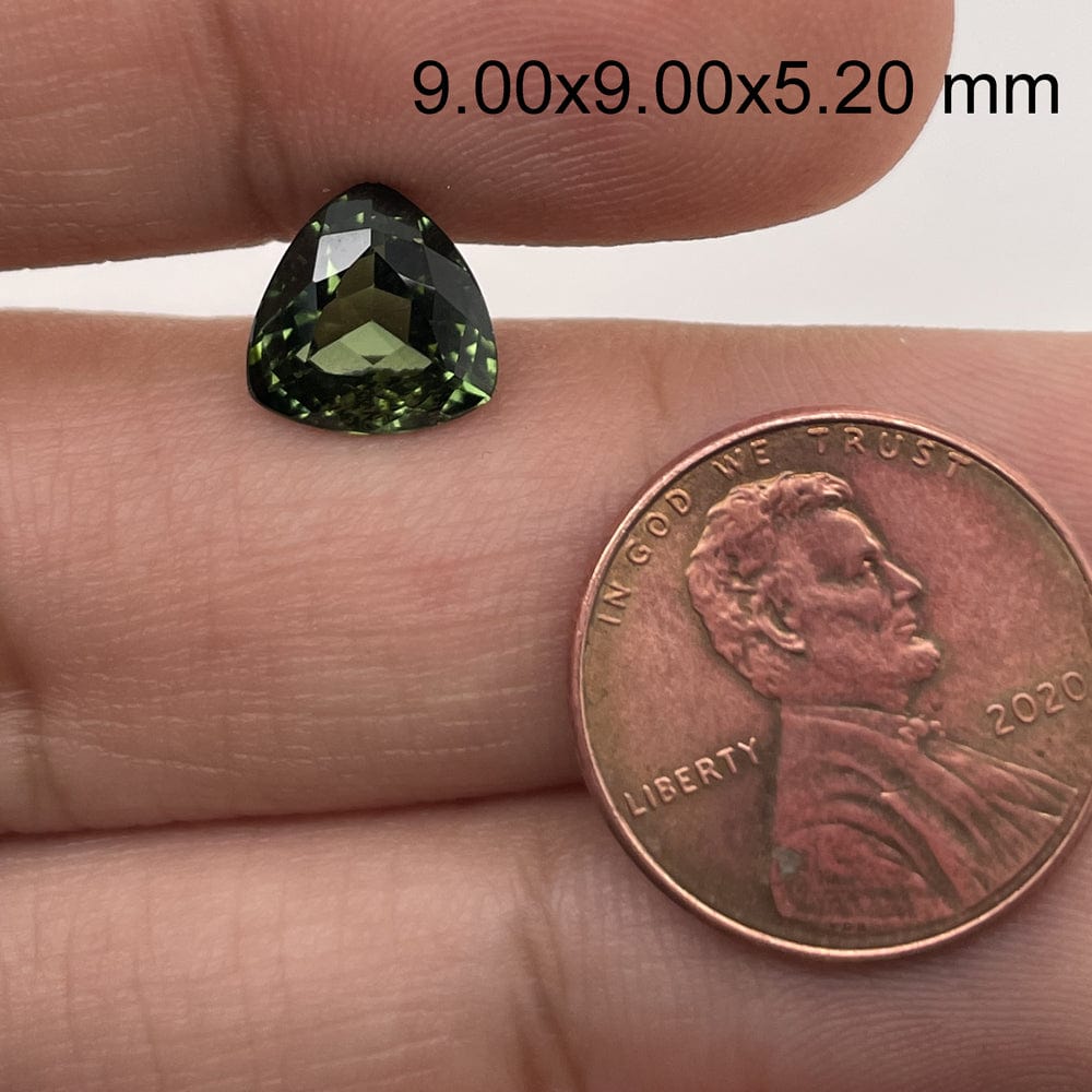 9mm Trillion Green Tourmaline
