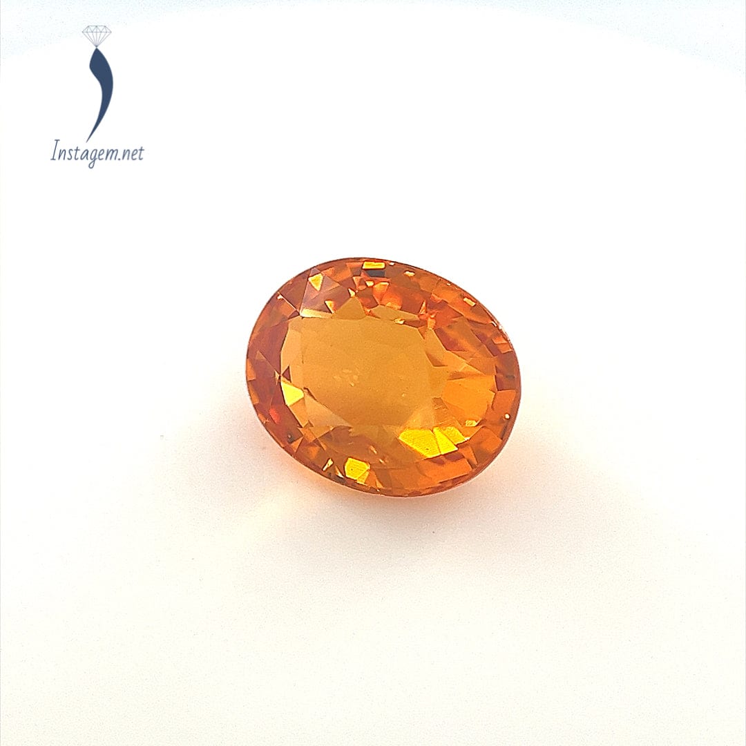 8.3x6.6mm Oval Orange Sapphire