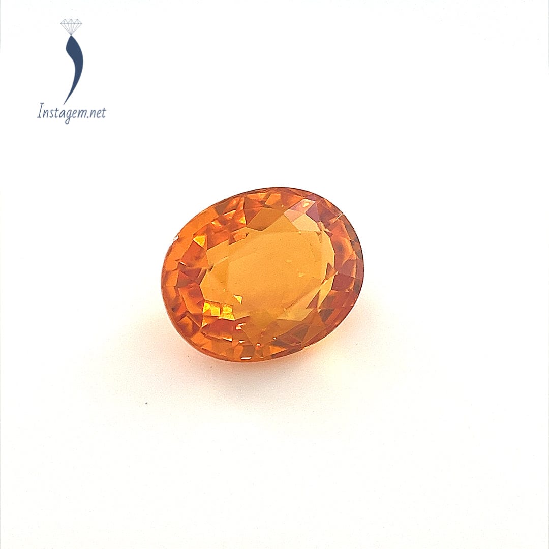 8.3x6.6mm Oval Orange Sapphire
