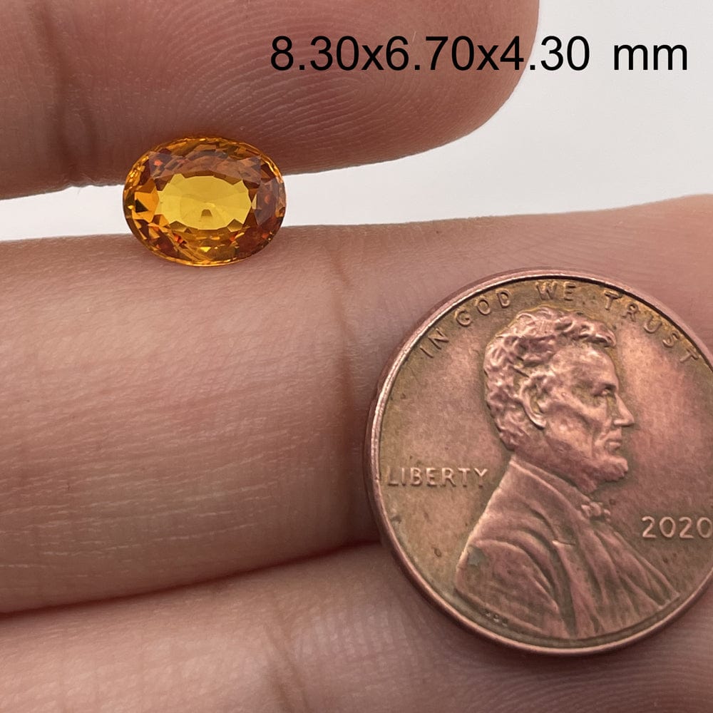 8.3x6.7mm Oval Orange Sapphire
