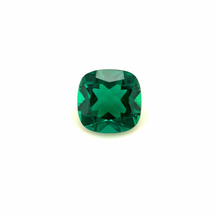 6mm Exceptional Cushion Zambian Color Lab Created Emerald