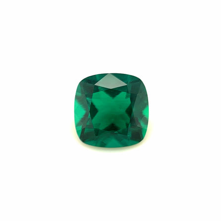 8mm Exceptional Cushion Zambian Color Lab Created Emerald