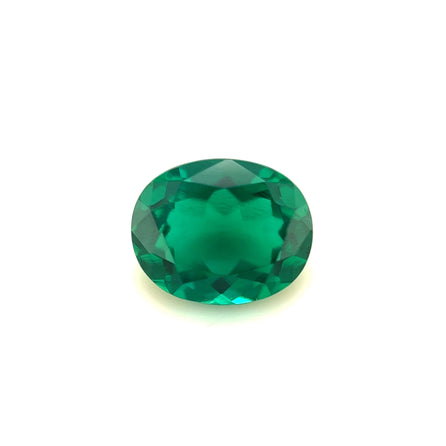10x8 Exceptional Oval Zambian Color Lab Created Emerald
