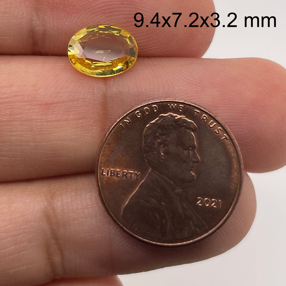 9.4x7.2mm Oval Yellow Sapphire