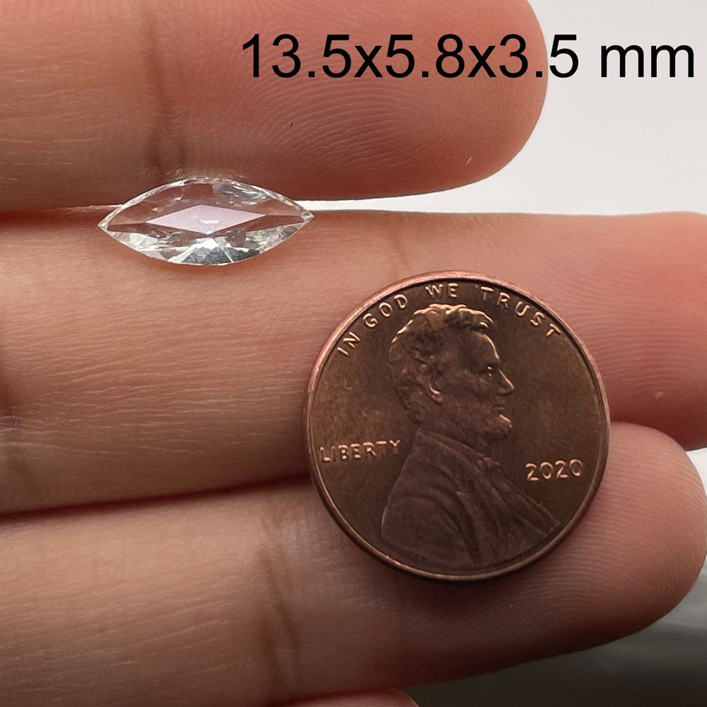13.5x5.8mm Premium Marquise White Sapphire