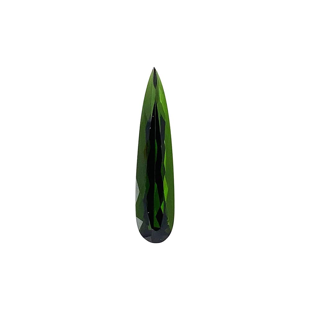 35.0x7.7mm Pear Green Tourmaline