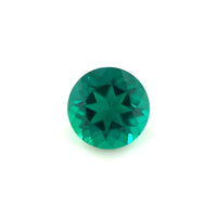 6.5mm Exceptional Round Zambian Color Lab Created Emerald