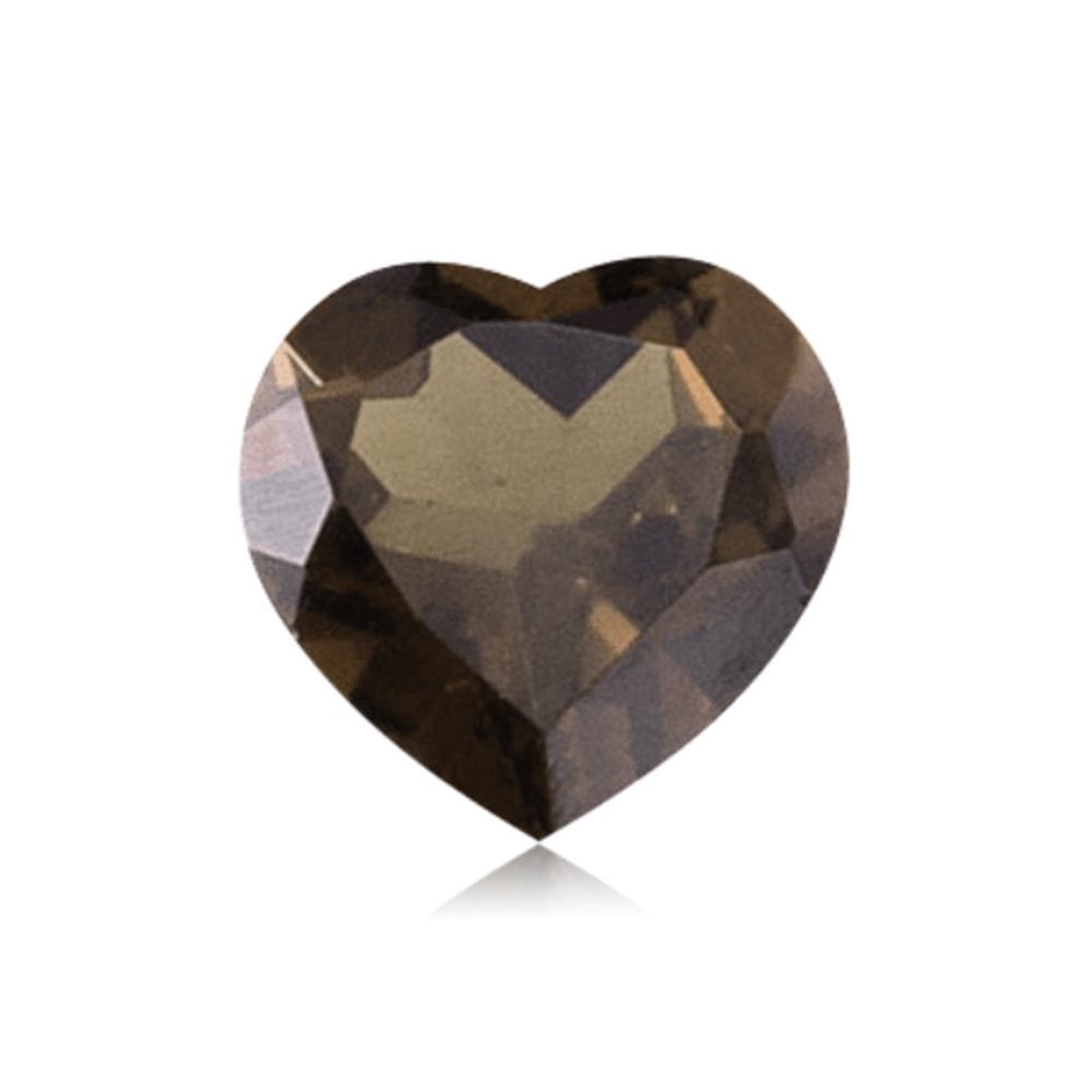 10.00-10.00 mm Premium Heart Quartz-Smokey
