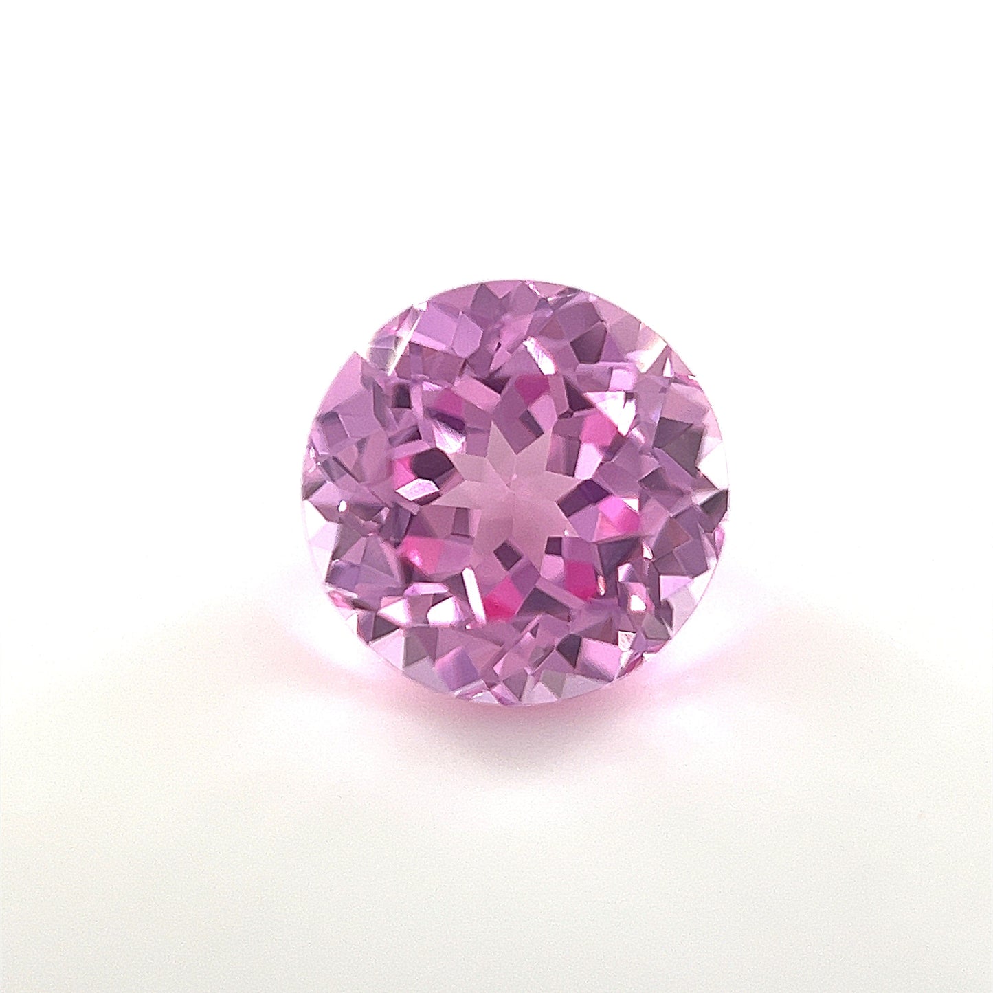 9mm Exceptional Round Lab Created Medium Pink Sapphire