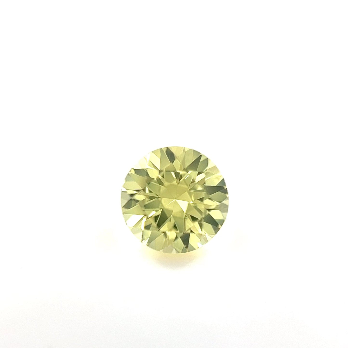 6.5mm Premium Lab Created Yellow Sapphire Round Diamond Cut