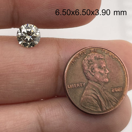 6.5mm Exceptional Round Yellow Moissanite