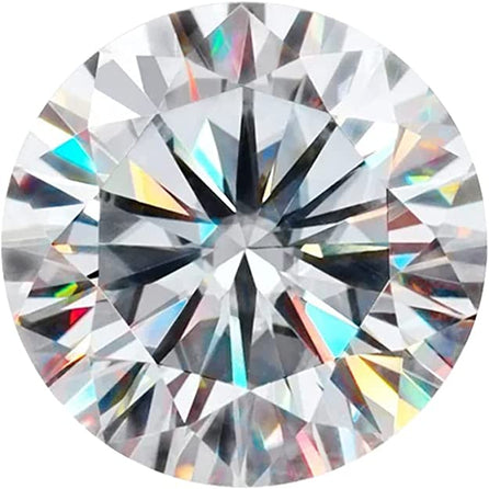 7mm Round White Moissanite