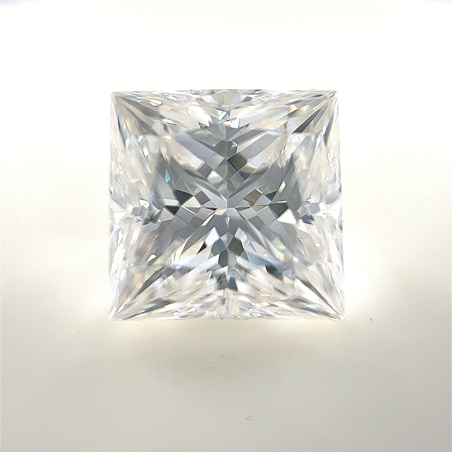 10mm Square Princess White Moissanite