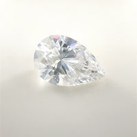 12x8 Pear White Moissanite