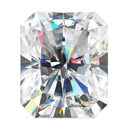 8x6 Emerald Radiant White Moissanite