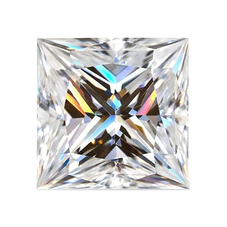 8mm Square Princess White Moissanite