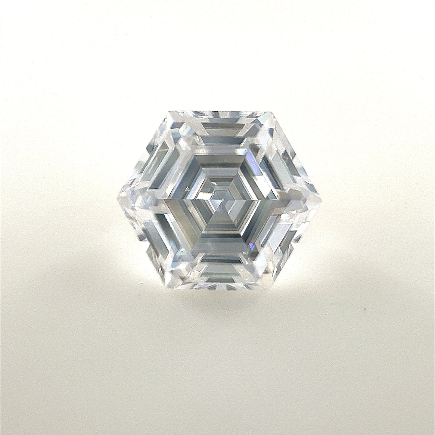 8mm Hexagon White Moissanite