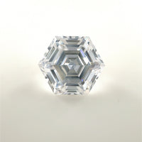 8mm Hexagon White Moissanite