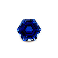7mm Exceptional Hexagon Lab Created Blue Sapphire