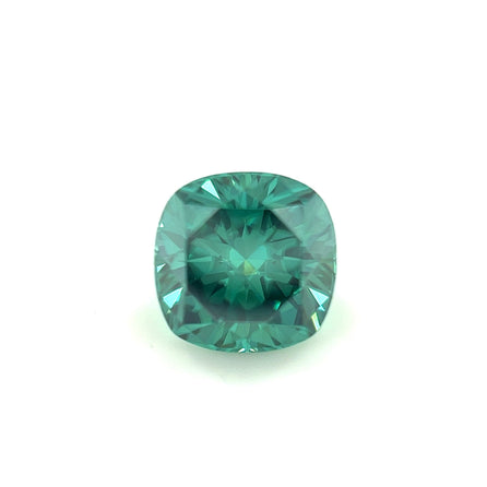 7mm Cushion Green Moissanite