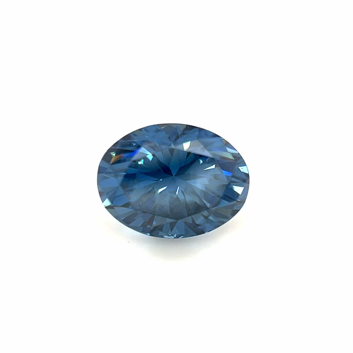 8.0x6.0 Oval Blue Moissanite