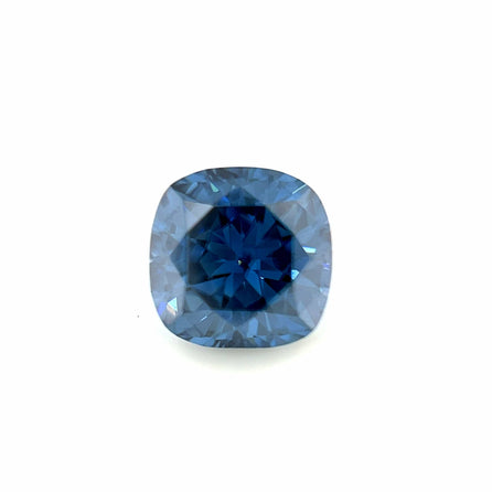 6mm Cushion Blue Moissanite