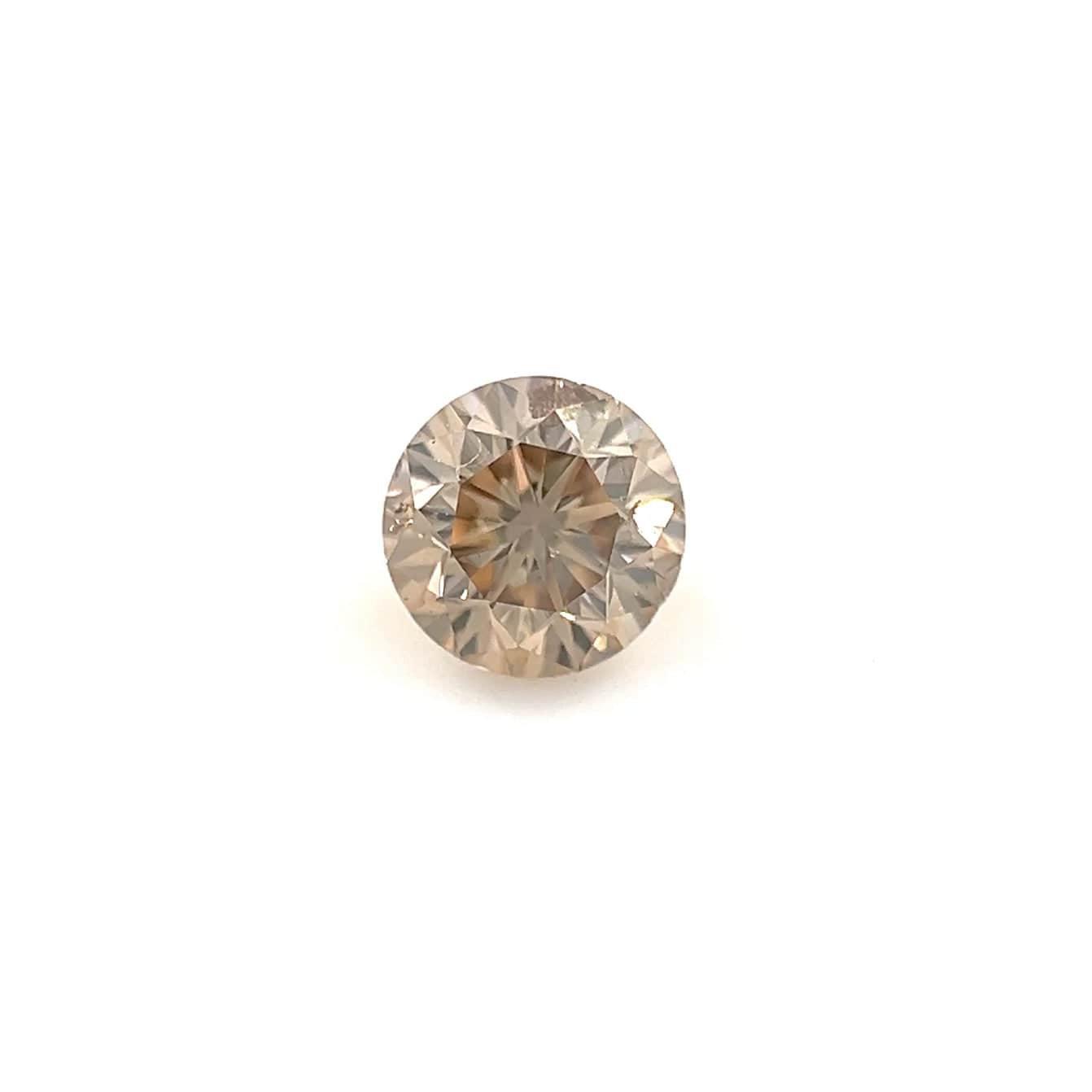 0.48 Carats Round 4.87 x 4.81 x 3.20 Fine Brown Diamond