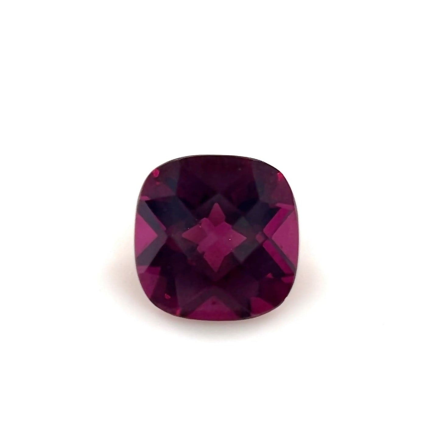7mm Premium Cushion Checker Rhodolite
