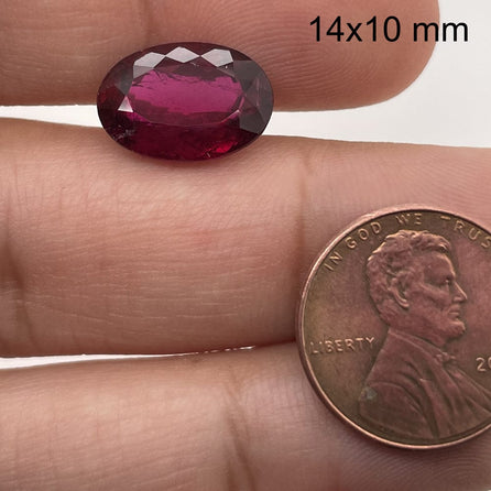 14x10mm Oval Rubellite Tourmaline