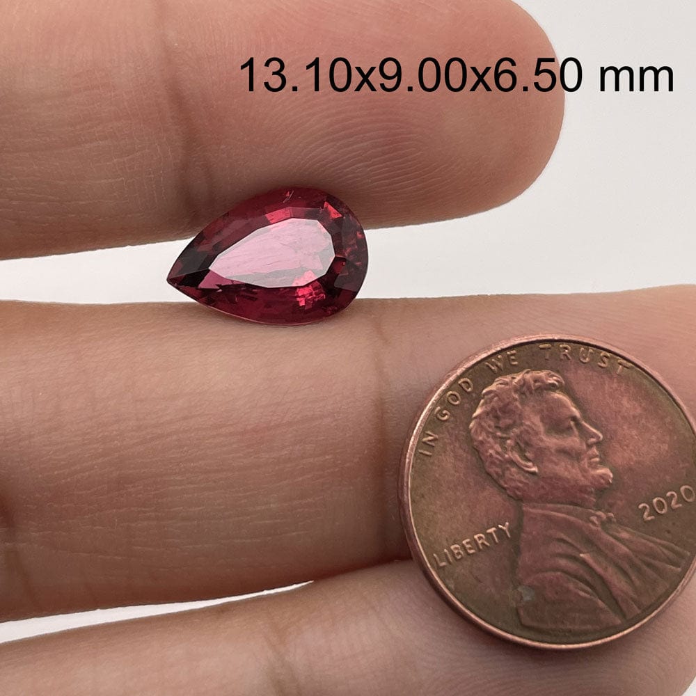 13.1x9.0 Pear Rubellite Tourmaline