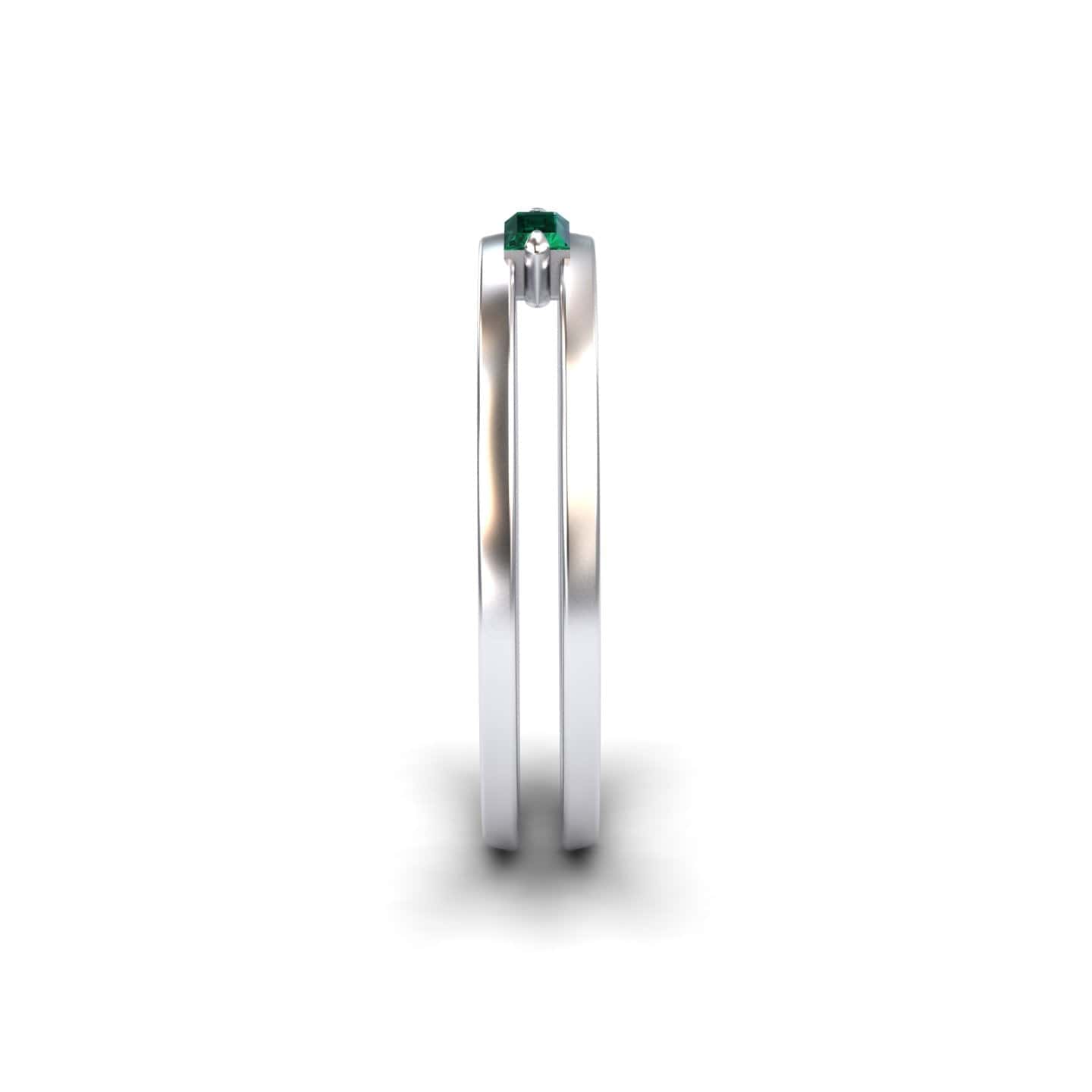 Emerald Minimalist Double Band Ring - Alia