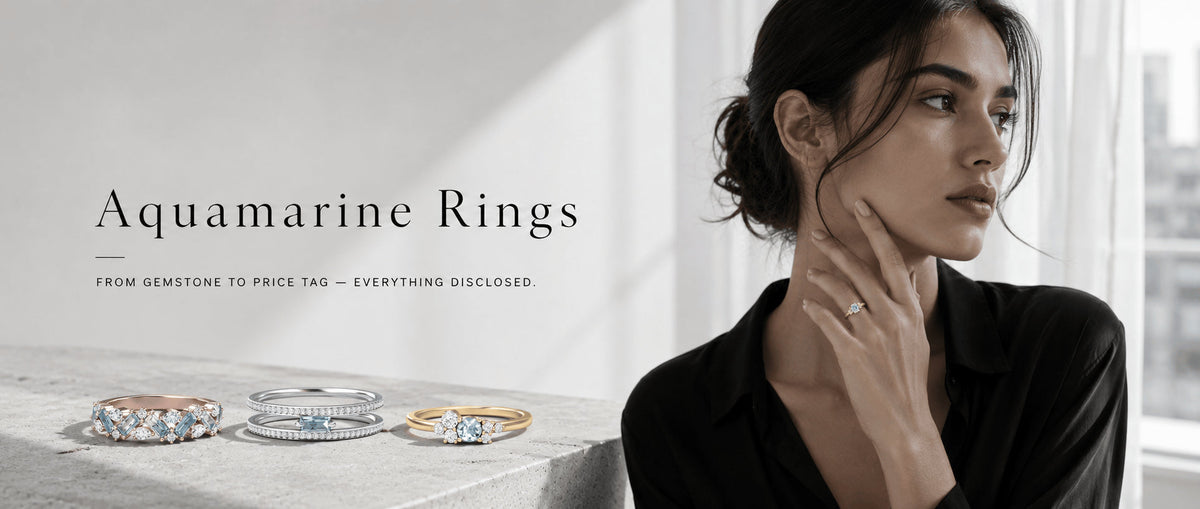 Aquamarine rings