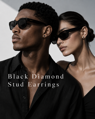 Black Diamond Studs Earrings