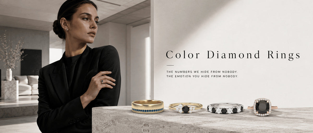 Color diamond rings
