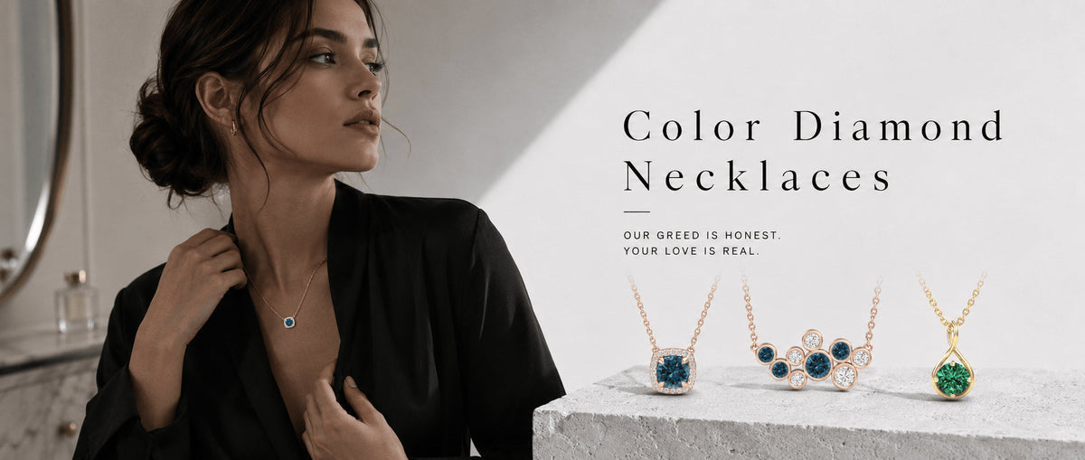 Color diamond necklaces