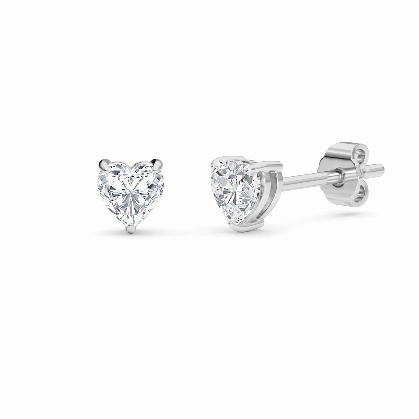 Lab Diamond Earrings - Three Prong - Ember
