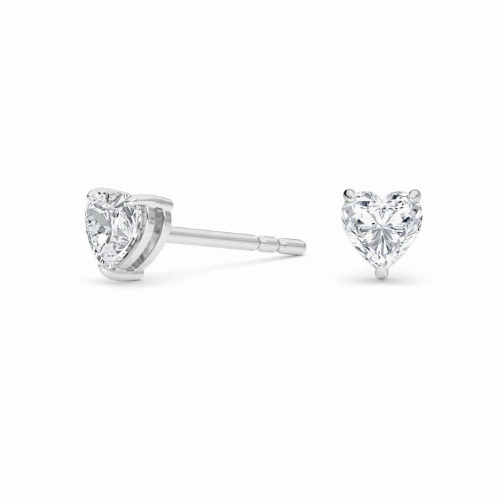 Lab Diamond Earrings - Three Prong - Ember