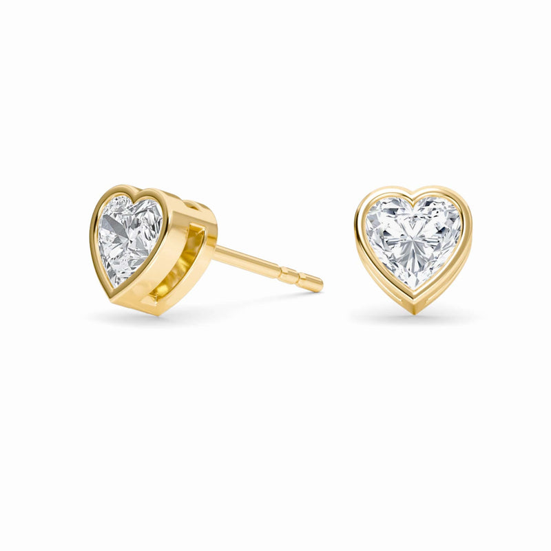Lab Diamond Earrings - Bezel Set - Skye