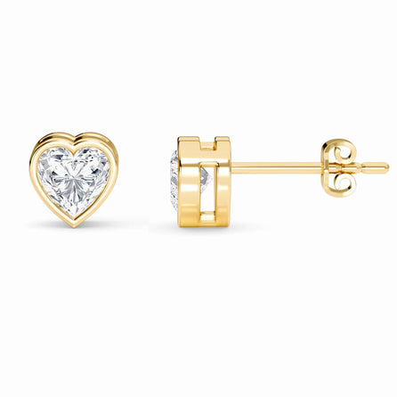 Lab Diamond Earrings - Bezel Set - Skye