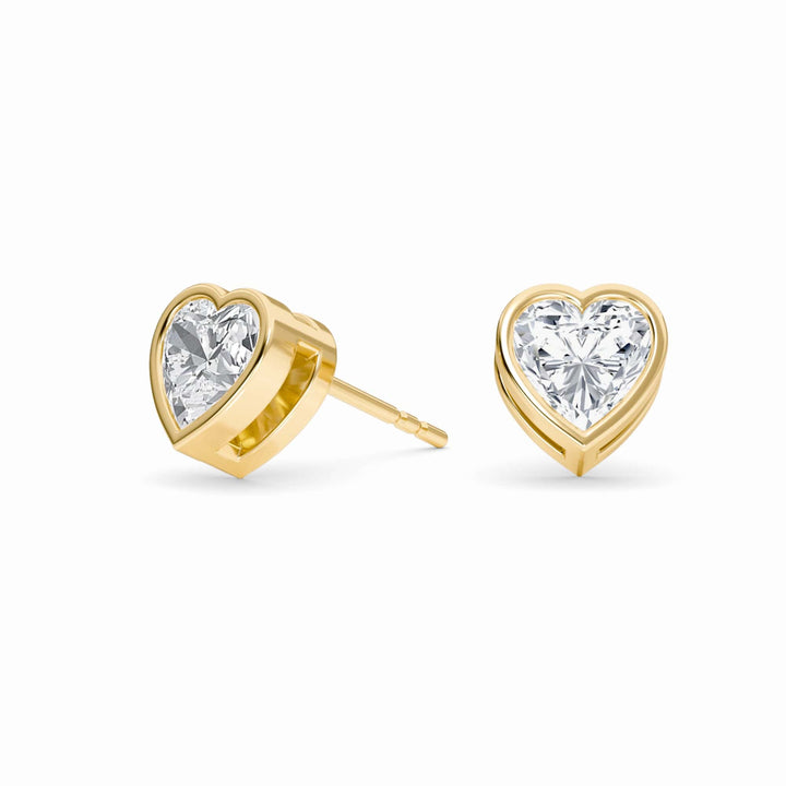 Lab Diamond Earrings - Bezel Set - Skye