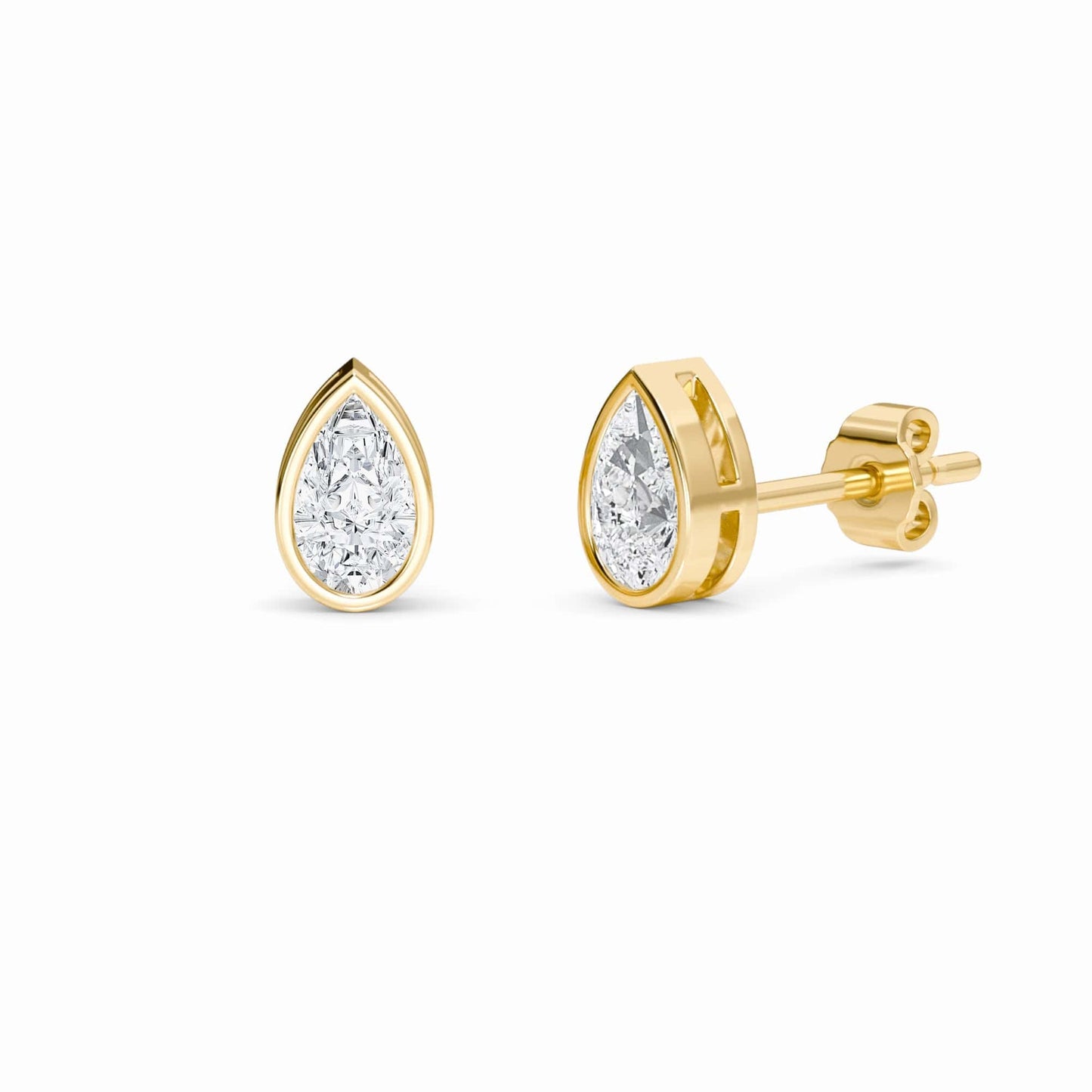 Lab Diamond Earrings - Bezel Set - Zola