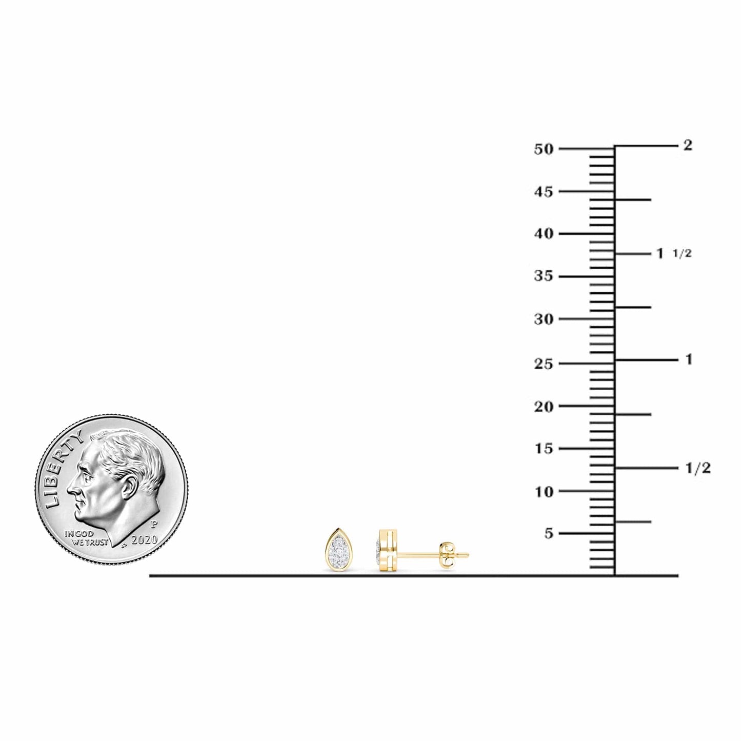 Lab Diamond Earrings - Bezel Set - Zola